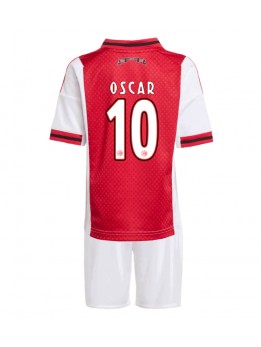 Ajax Oscar Gloukh #10 Replika Hemmakläder Barn 2025-26 Kortärmad (+ byxor)